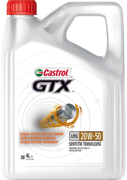 Castrol Gtx 20W50 Lpg 4 Lt Motor Yağı